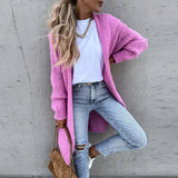 Langer Oversize-Cardigan aus lockerem Strick – Produktansicht 15