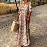 Bequemes Boho-Kleid mit V-Ausschnitt – Produktansicht 3