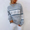 Vintage-Rollkragenpullover mit Schneeflockenmuster – Produktansicht 1
