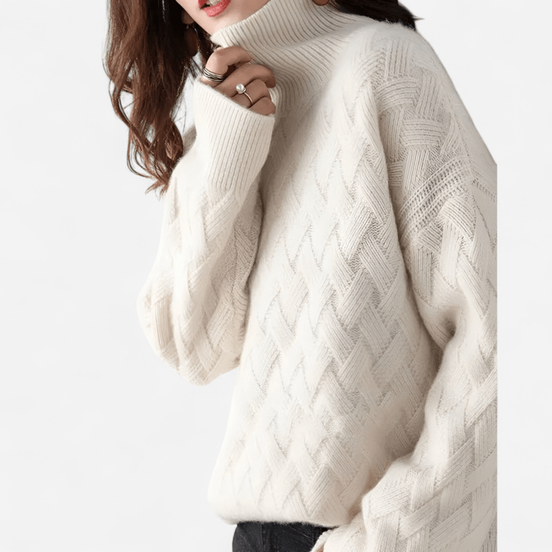 Luxuriöser Rollkragenpullover aus weichem Strick – Produktansicht 1