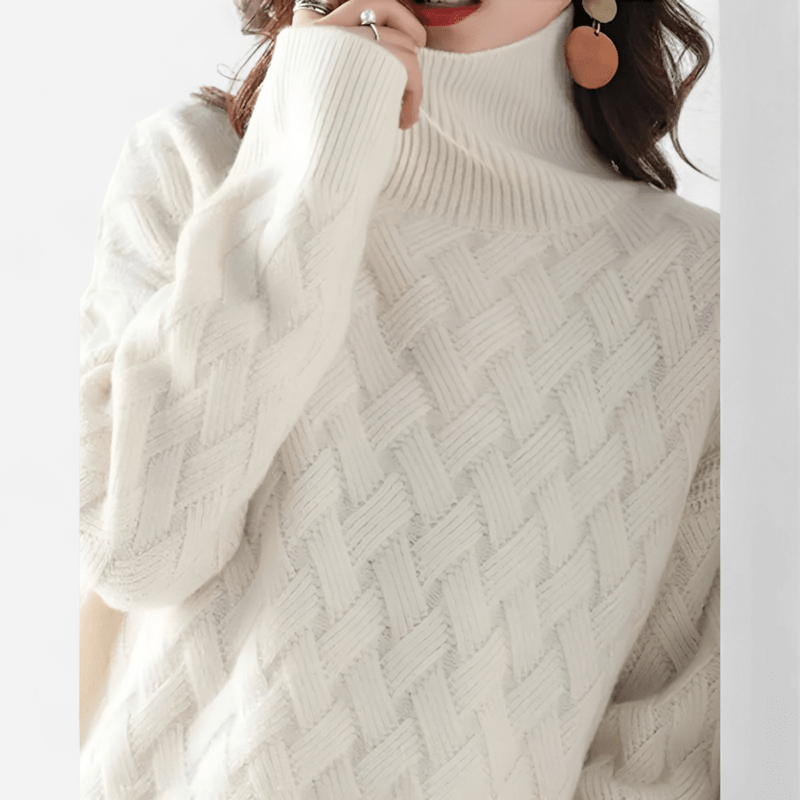 Luxuriöser Rollkragenpullover aus weichem Strick – Produktansicht 3
