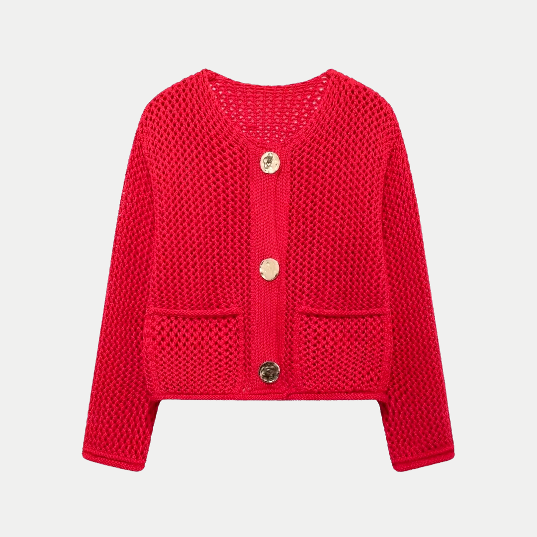 Eleganter geknöpfter Cardigan aus weichem Strick – Produktansicht 4