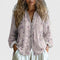 Bedruckte Bluse mit Blättermuster – Produktansicht 3