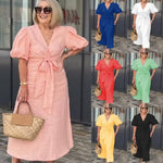Elegantes Midikleid mit V-Ausschnitt – Produktansicht 2