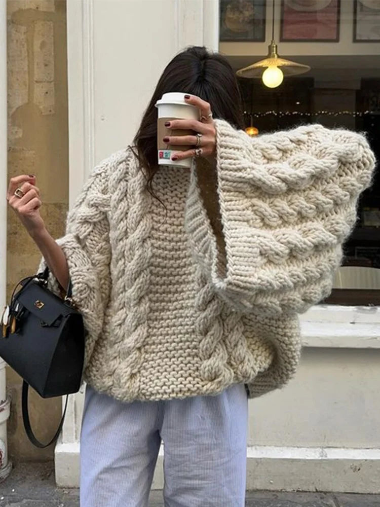 Warmer Strickpullover aus dicker Maschenware – Produktansicht 4