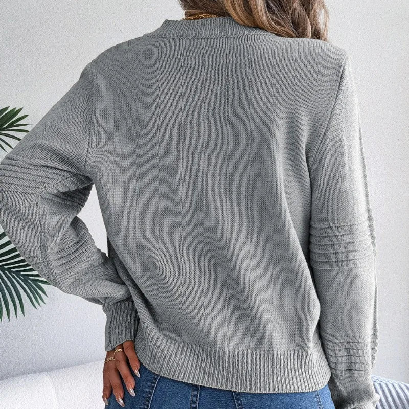 Eleganter Pullover mit Rundhalsausschnitt – Produktansicht 4