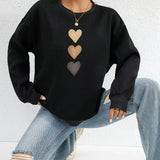 Sweatshirt mit verspieltem Herzchen-Print – Produktansicht 2