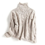 Pullover mit Stehkragen und Zopfstrickmuster – Produktansicht 6