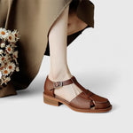 Bequeme Mary-Jane-Sandalen in Wickeloptik – Produktansicht 3