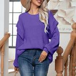Strickpullover mit eleganten Rippstrick-Ärmeln – Produktansicht 3