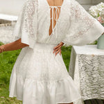 Bequemes Boho-Spitzenkleid mit Bindegürtel – Produktansicht 2