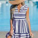 Bequemes Sommerkleid mit geometrischem Muster – Produktansicht 4
