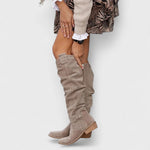 Bequeme Overknee-Stiefel aus Leder – Produktansicht 3