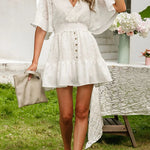 Bequemes Boho-Spitzenkleid mit Bindegürtel – Produktansicht 6