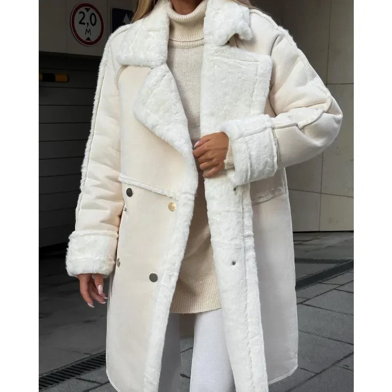 Langer Wintermantel für Damen – Produktansicht 1