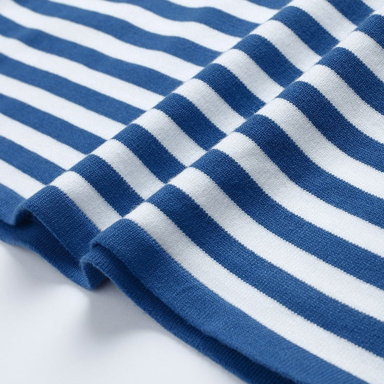 Weicher Streifenpullover mit langen Ärmeln – Produktansicht 8