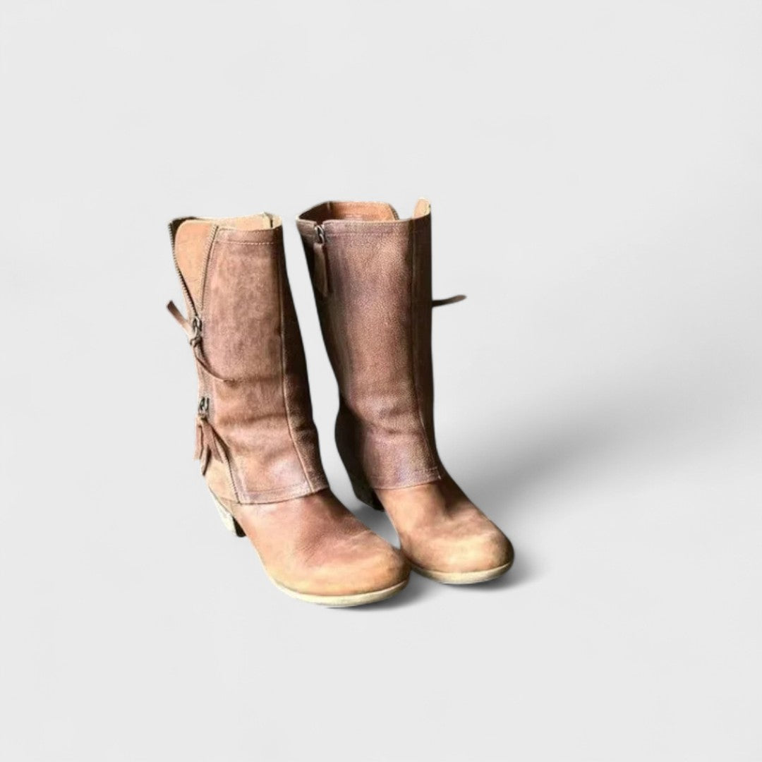 Bequeme Vintage-Stiefel bis zur Wadenmitte – Produktansicht 2