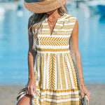 Bequemes Sommerkleid mit geometrischem Muster – Produktansicht 7