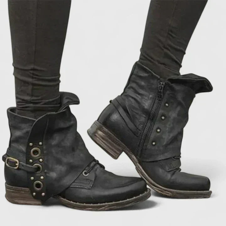 Bequeme Stiefel mit weicher Dämpfung in Wickeloptik – Produktansicht 5