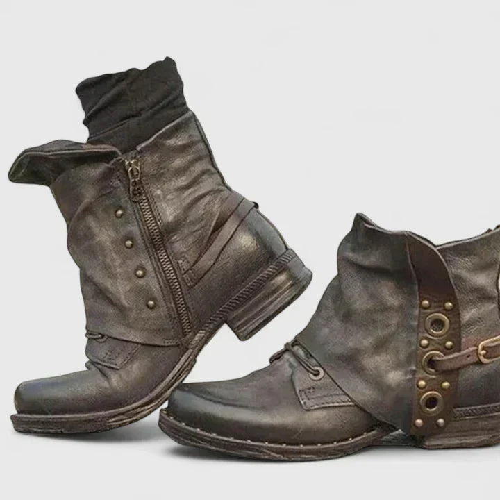 Bequeme Stiefel mit weicher Dämpfung in Wickeloptik – Produktansicht 4