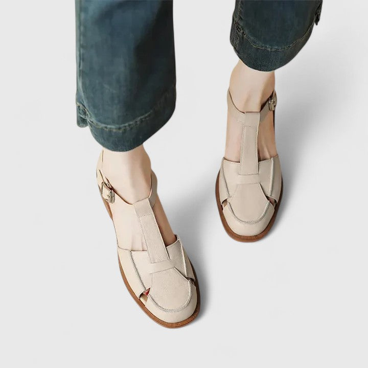 Bequeme Mary-Jane-Sandalen in Wickeloptik – Produktansicht 5
