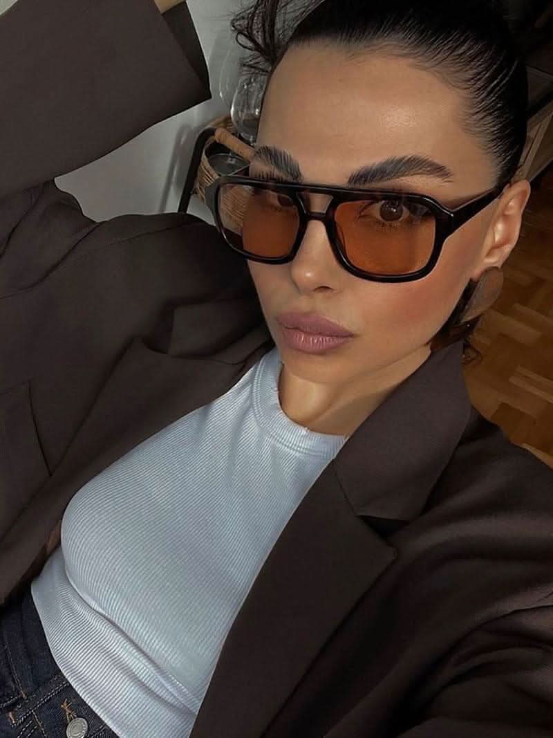 Sonnenbrille mit ovaler Fassung im Vintage-Stil – Produktansicht 13