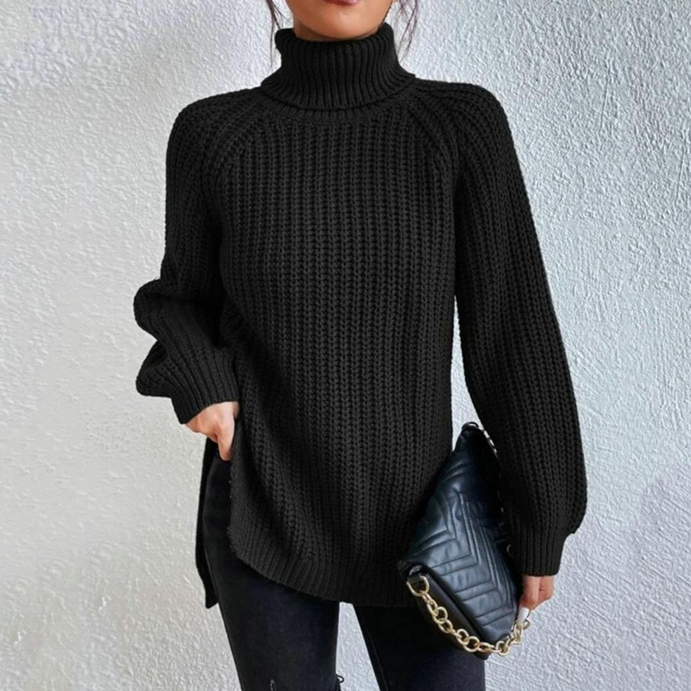Trendiger gestrickter Rollkragenpullover – Produktansicht 6
