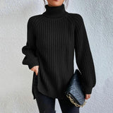 Trendiger gestrickter Rollkragenpullover – Produktansicht 6