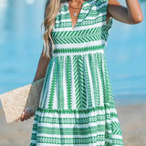 Bequemes Sommerkleid mit geometrischem Muster – Produktansicht 2