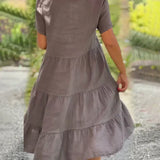 Bequemes Sommerkleid mit V-Ausschnitt – Produktansicht 8