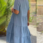 Bequemes Sommerkleid mit V-Ausschnitt – Produktansicht 10