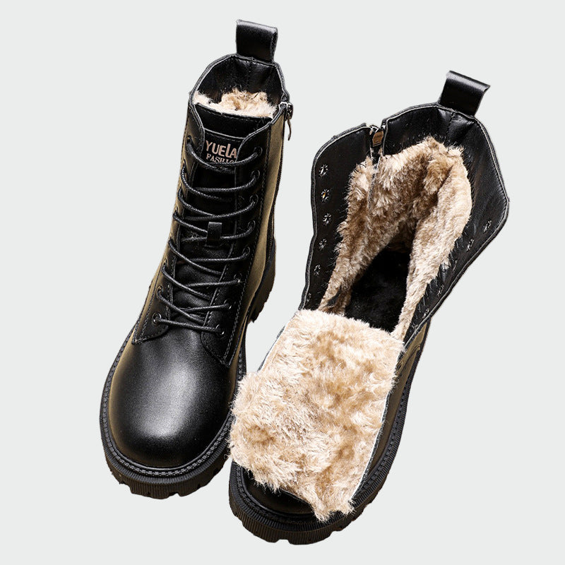 Bequeme Winter-Lederstiefeletten – Produktansicht 1