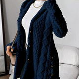 Strickjacke mit Kapuze und Zopfmuster – Produktansicht 8