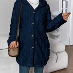 Strickjacke mit Kapuze und Zopfmuster – Produktansicht 10