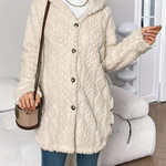Strickjacke mit Kapuze und Zopfmuster – Produktansicht 5