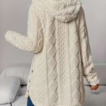 Strickjacke mit Kapuze und Zopfmuster – Produktansicht 7