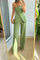 Elegantes Set aus Oberteil und Hose in ärmelloser Form – Produktansicht 4