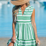 Bequemes Sommerkleid mit geometrischem Muster – Produktansicht 1