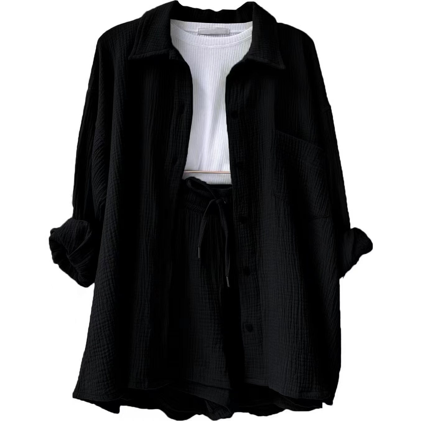 Bequemes Set aus Oberteil und Shorts – Produktansicht 13