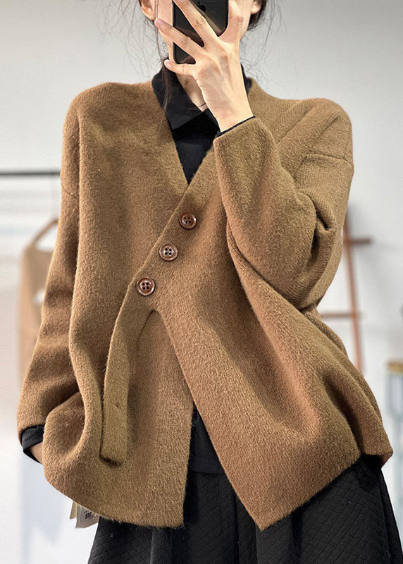 Asymmetrischer Winterpullover aus dickem Strick – Produktansicht 2