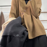 Asymmetrischer Winterpullover aus dickem Strick – Produktansicht 3