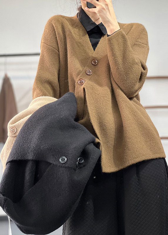 Asymmetrischer Winterpullover aus dickem Strick – Produktansicht 3