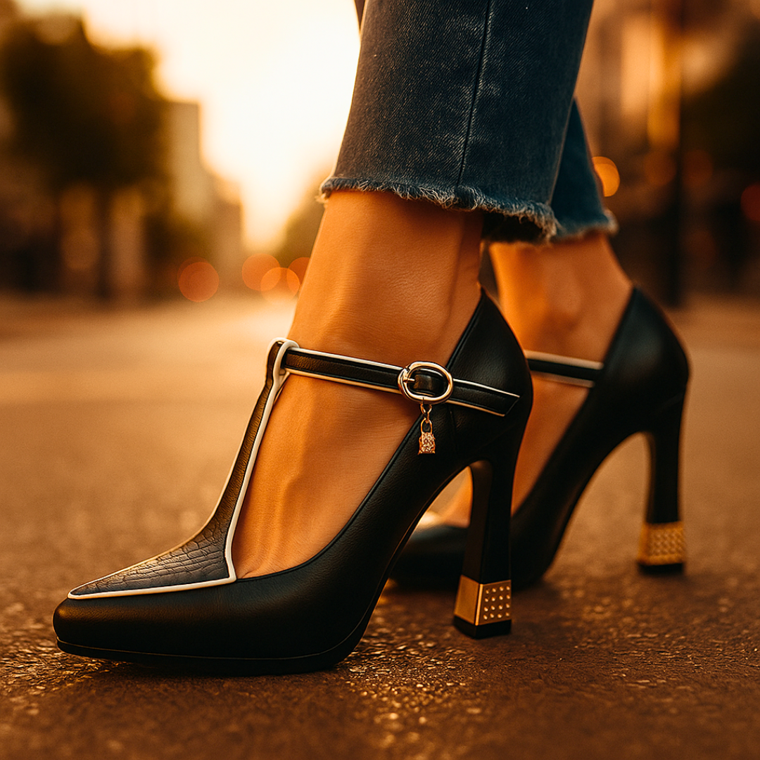 Bequeme Pumps mit weicher Dämpfung mit Blockabsatz – Produktansicht 5