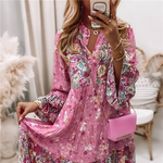 Bequemes Boho-Kleid mit buntem Druck – Produktansicht 1