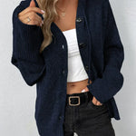Strickjacke mit Kapuze und Kordelzug – Produktansicht 9