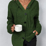 Strickjacke mit Kapuze und Kordelzug – Produktansicht 8