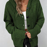 Strickjacke mit Kapuze und Kordelzug – Produktansicht 3