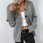 Strickjacke mit Kapuze und Kordelzug – Produktansicht 6
