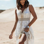Bequemes Boho-Kleid mit V-Ausschnitt – Produktansicht 2