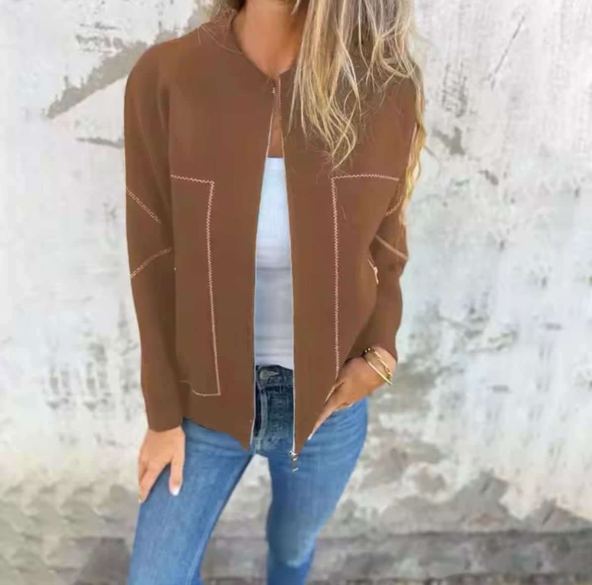 Jacke mit Reißverschluss für Damen – Produktansicht 6
